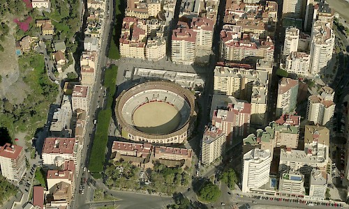 Plaza de toros de La Malagueta, Málaga (Fuente: Bing Mapas)