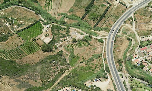 Huertos de cítricos y arboleda arroyos Vaquero y Galera, Estepona (Fuente: Bing Mapas)